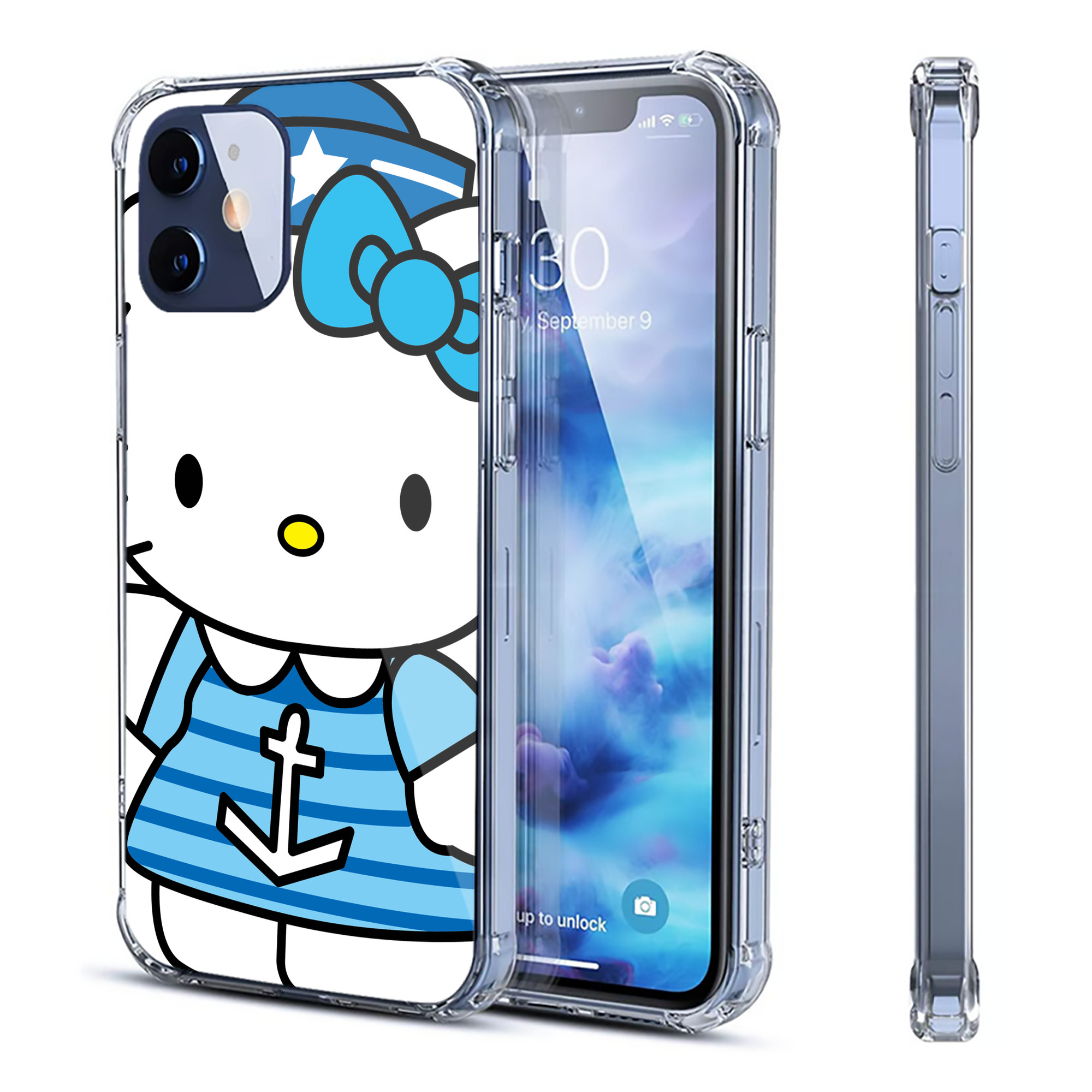 （画像用） Hello Kitty ハローキティ 【iPhone 12シリーズ対応】透明スマホケース（クリアソフトケース）